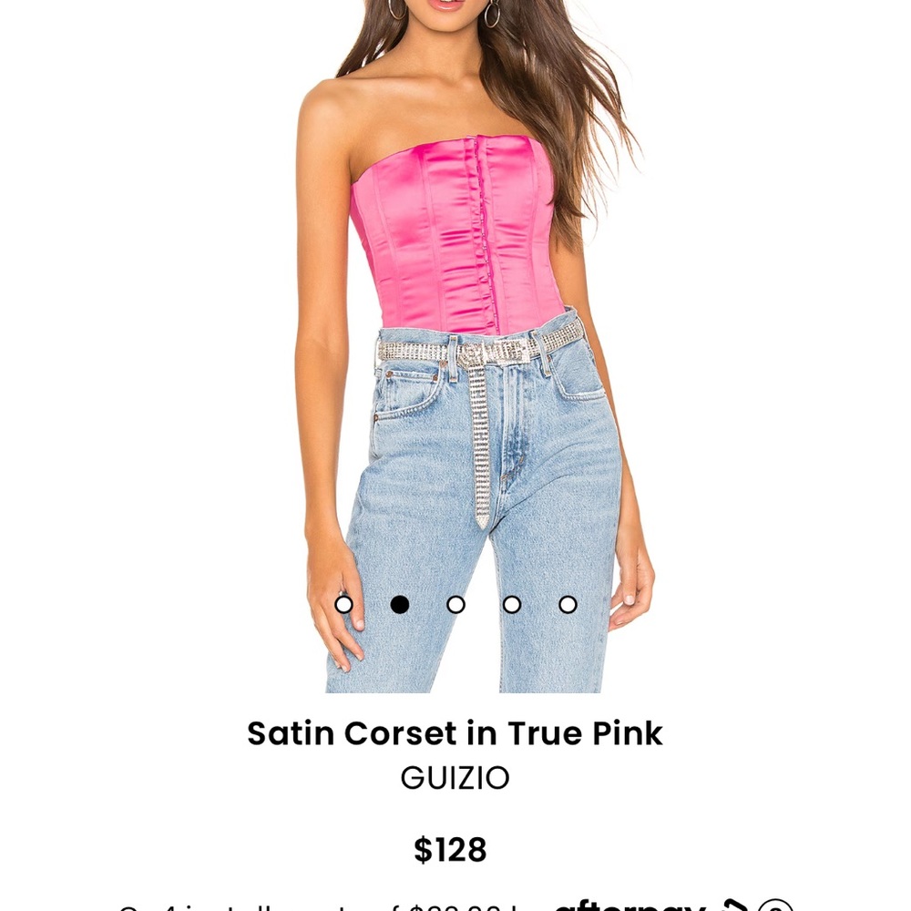 revolve satin corset top